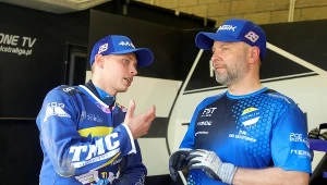 Emil Sajfutdinow i szef jego teamu Tomasz Suskiewicz.