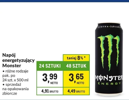Monster Energy Gazowany napój energetyczny 500 ml