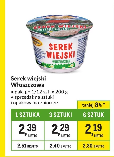 Włoszczowa Serek wiejski 200 g