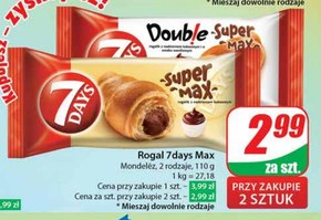7 Days Super Max Rogalik z nadzieniem kakaowym 110 g niska cena