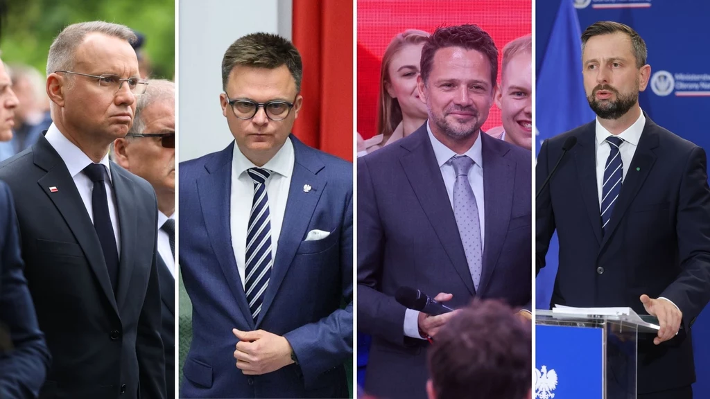 Andrzej Duda, Szymon Hołownia (Polska 2050 - Trzecia Droga), Rafał Trzaskowski (KO), Władysław Kosiniak-Kamysz (PSL-Trzecia Droga)