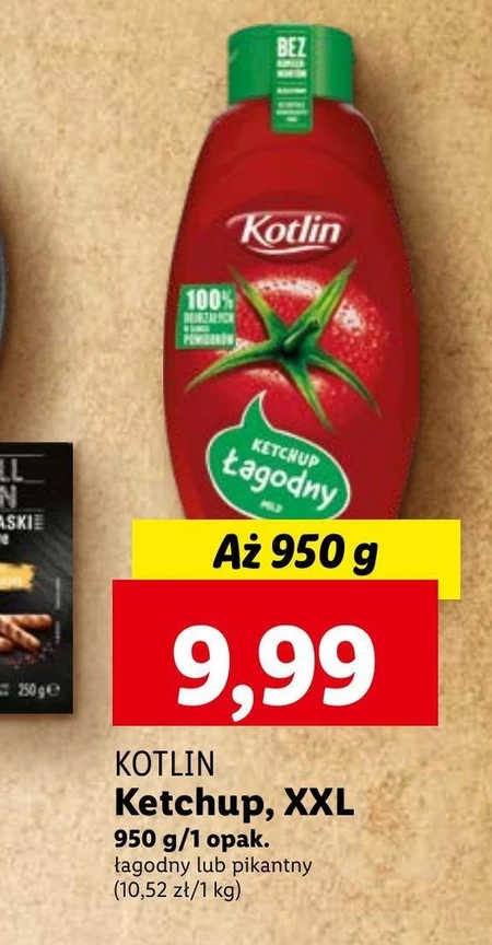 Kotlin Ketchup łagodny 950 g