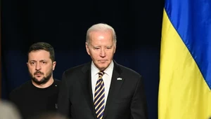 Prezydent Ukrainy Wołodymyr Zełenski i prezydent USA Joe Biden