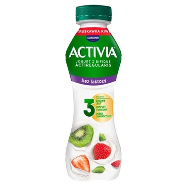 Activia Jogurt bez laktozy truskawka kiwi 270 g - 0