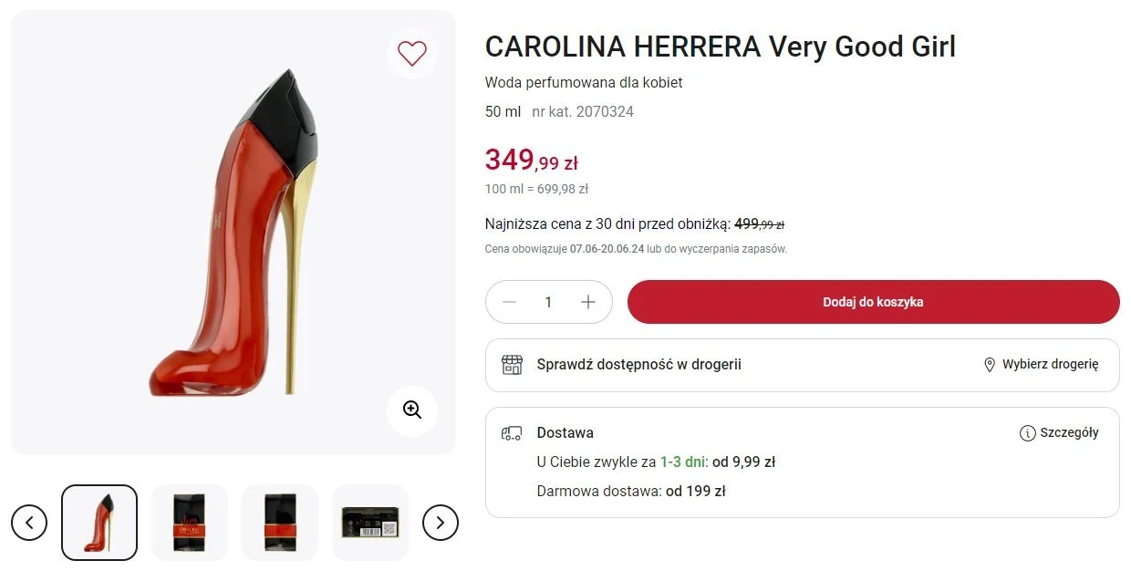 Hitowa promocja na perfumy Carolina Herrera w Rossmannie!