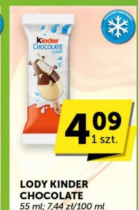 Kinder Chocolate Lody mleczne z polewą mleczno-czekoladową 55 ml