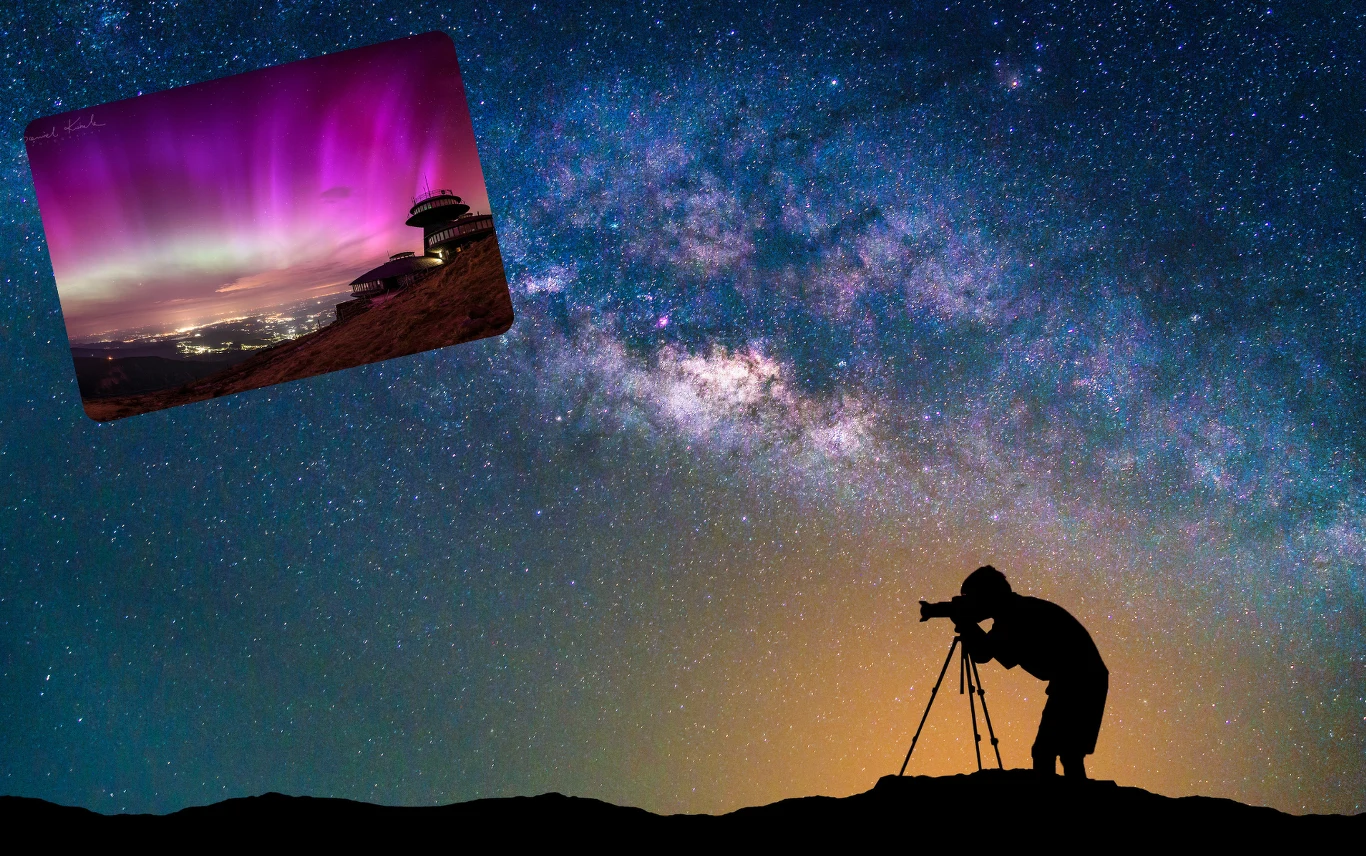 Zdjęcie zorzy nad Śnieżką wykonał Daniel Koszela. NASA wyróżniła fotografię. Zdjęcie zorzy nad Śnieżką wykonał Daniel Koszela. NASA wyróżniła fotografię.