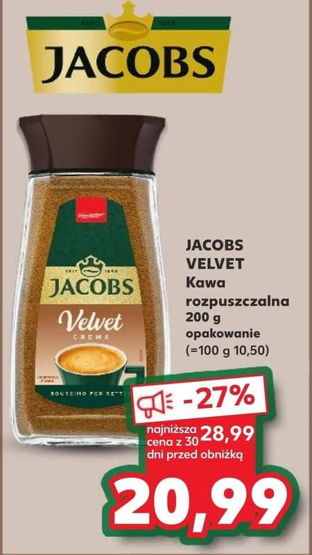 Jacobs Velvet Crema Kawa rozpuszczalna 200 g