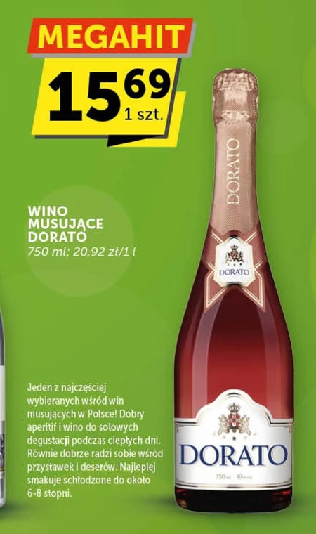 Dorato Wino czerwone słodkie musujące polskie 750 ml
