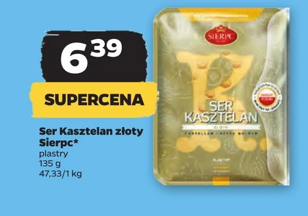 Sierpc Ser kasztelan śmietankowy plastry 135 g