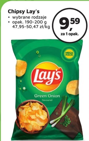 Lay's Chipsy ziemniaczane o smaku zielonej cebulki 200 g niska cena