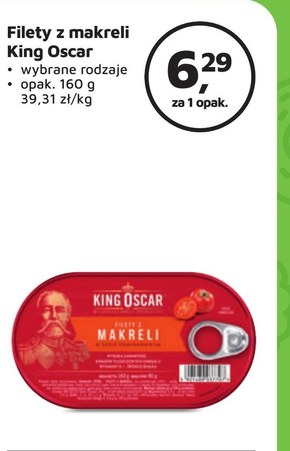 King Oscar Filety z makreli w sosie pomidorowym 160 g niska cena