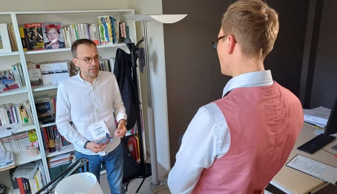 Stanisław Wryk w rozmowie z profesorem Sylvian Kahnem
