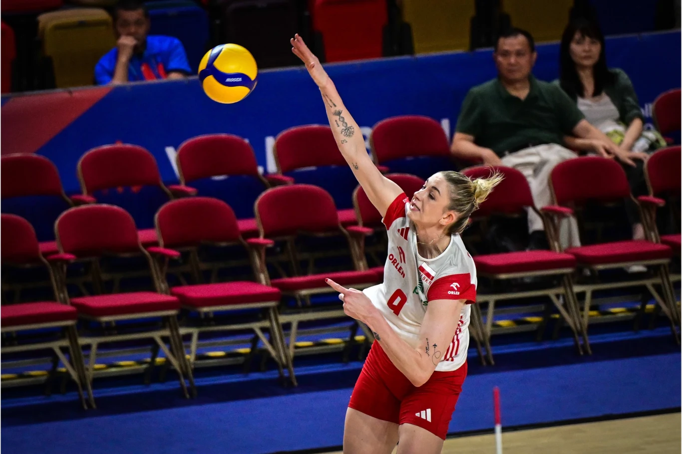 Magdalena Stysiak w czasie meczu z Dominikaną