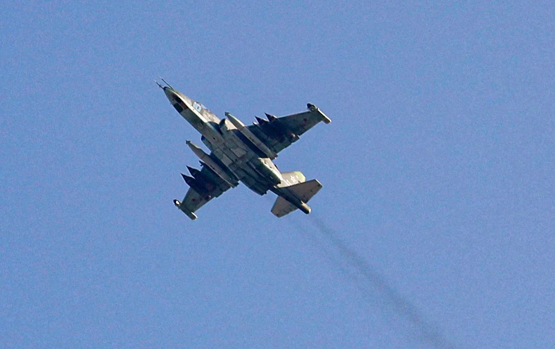 Rosyjski samolot szturmowy Su-25 Rosyjski samolot szturmowy Su-25