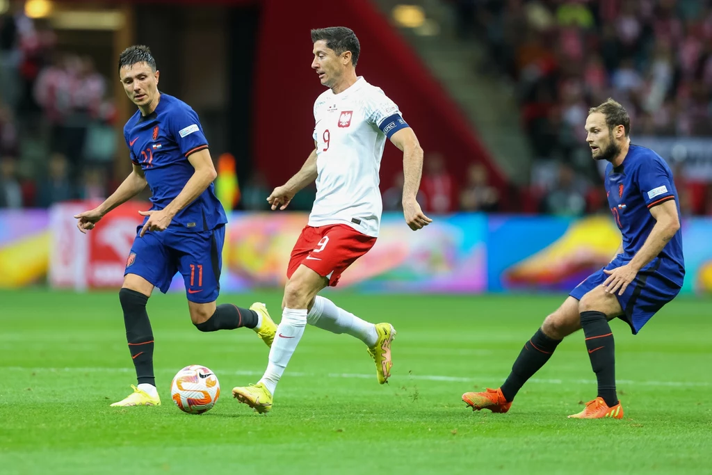 Robert Lewandowski w meczu z Holendrami w 2022 roku Robert Lewandowski w meczu z Holendrami w 2022 roku