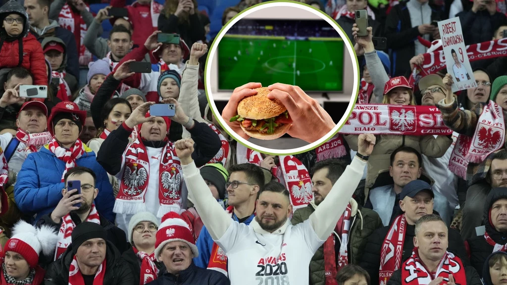 Polscy kibice i hamburger Polscy kibice i hamburger