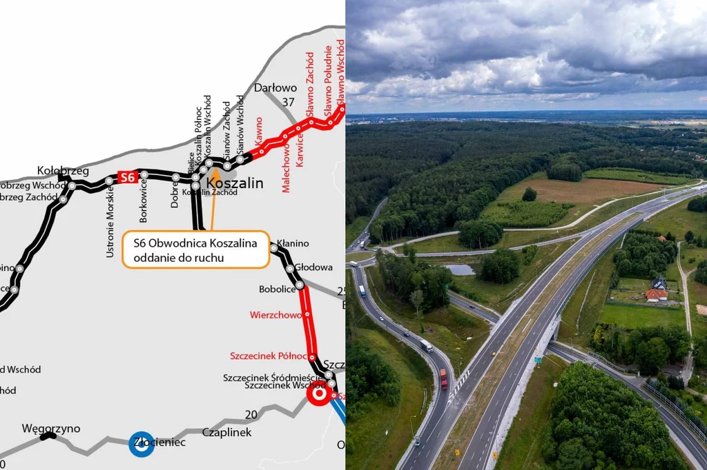 Udostępniono kierowcom ostatni odcinek obwodnicy Koszalina fot. Mateusz Grzeszczuk