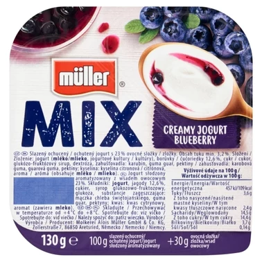 Müller Mix Blueberry Jogurt 130 g - 1