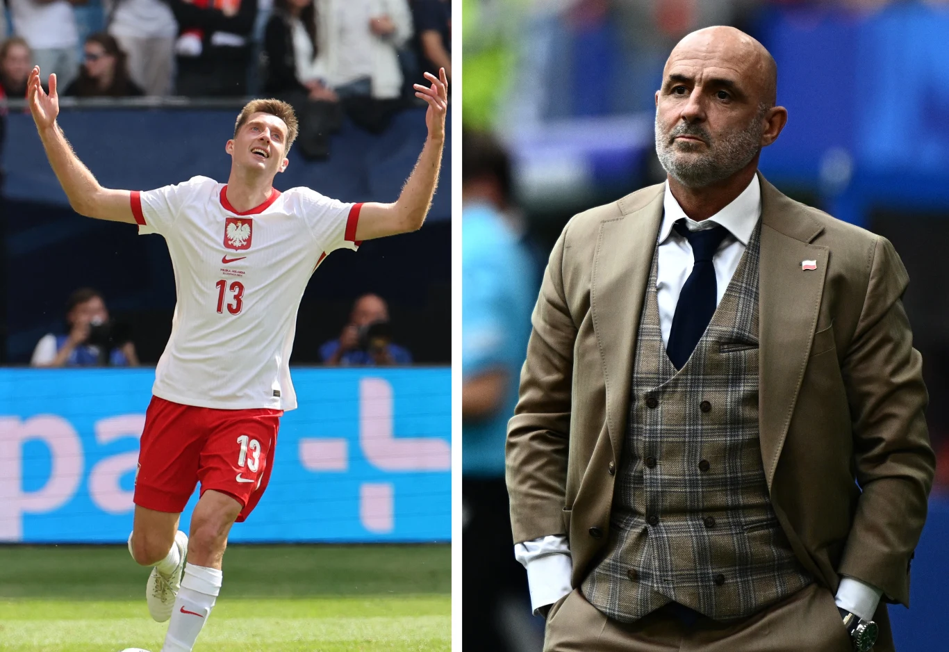 Reprezentacja Polski: Euro 2024. Taras Romanczuk oraz Michał Probierz