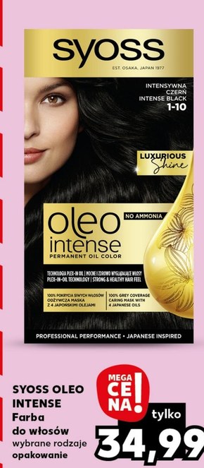 Syoss Oleo Intense Farba do włosów 1-10 intensywna czerń niska cena