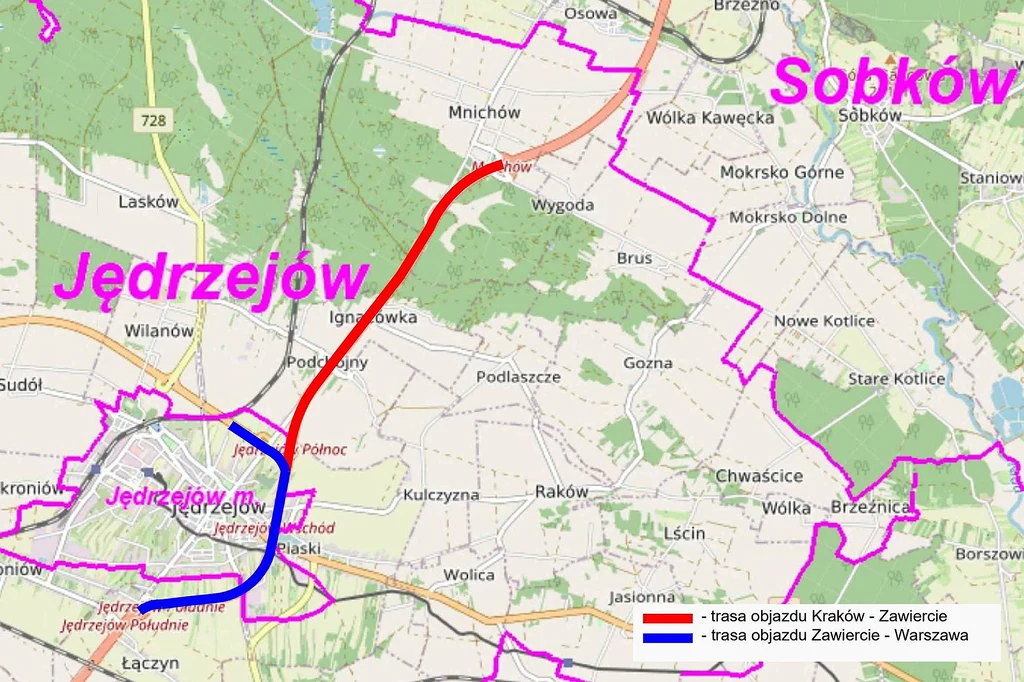 Zmiany w organizacji ruchu na węźle S7. Utrudnienia potrwają miesiąc