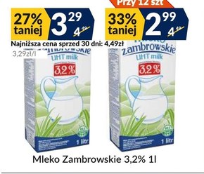 Mleko zambrowskie UHT 3,2 % 1 l niska cena