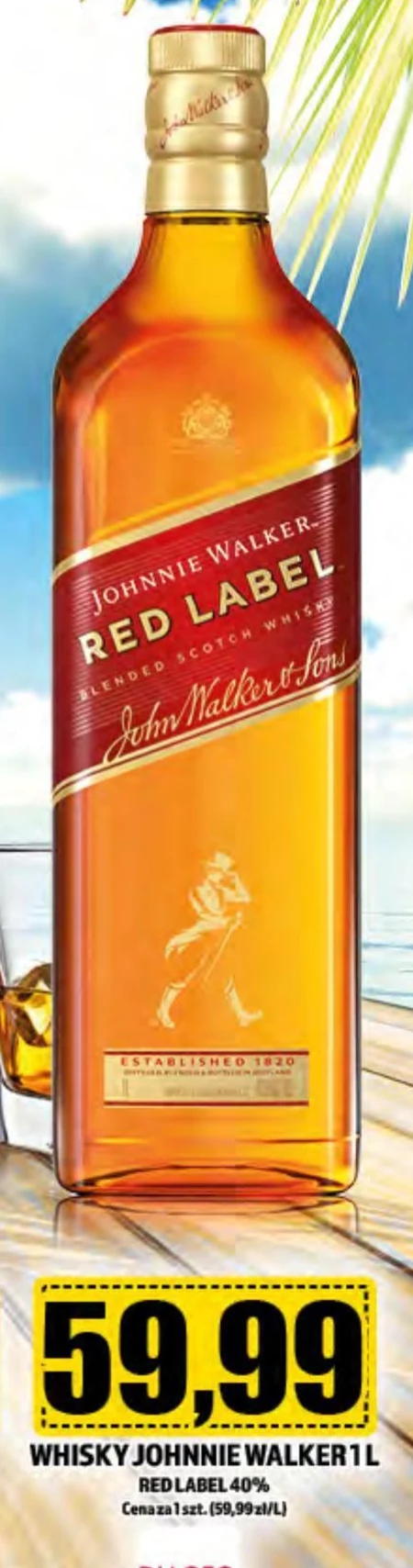 Johnnie Walker Red Label Blended Scotch Whisky 1 l