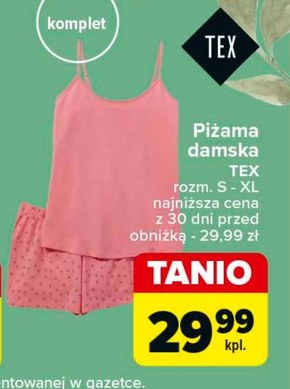 Piżama damska TEX niska cena