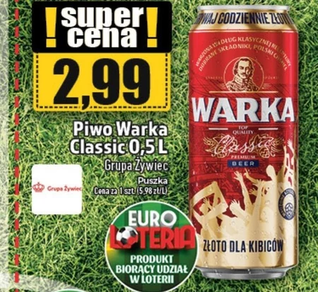 Warka Classic Piwo jasne 500 ml