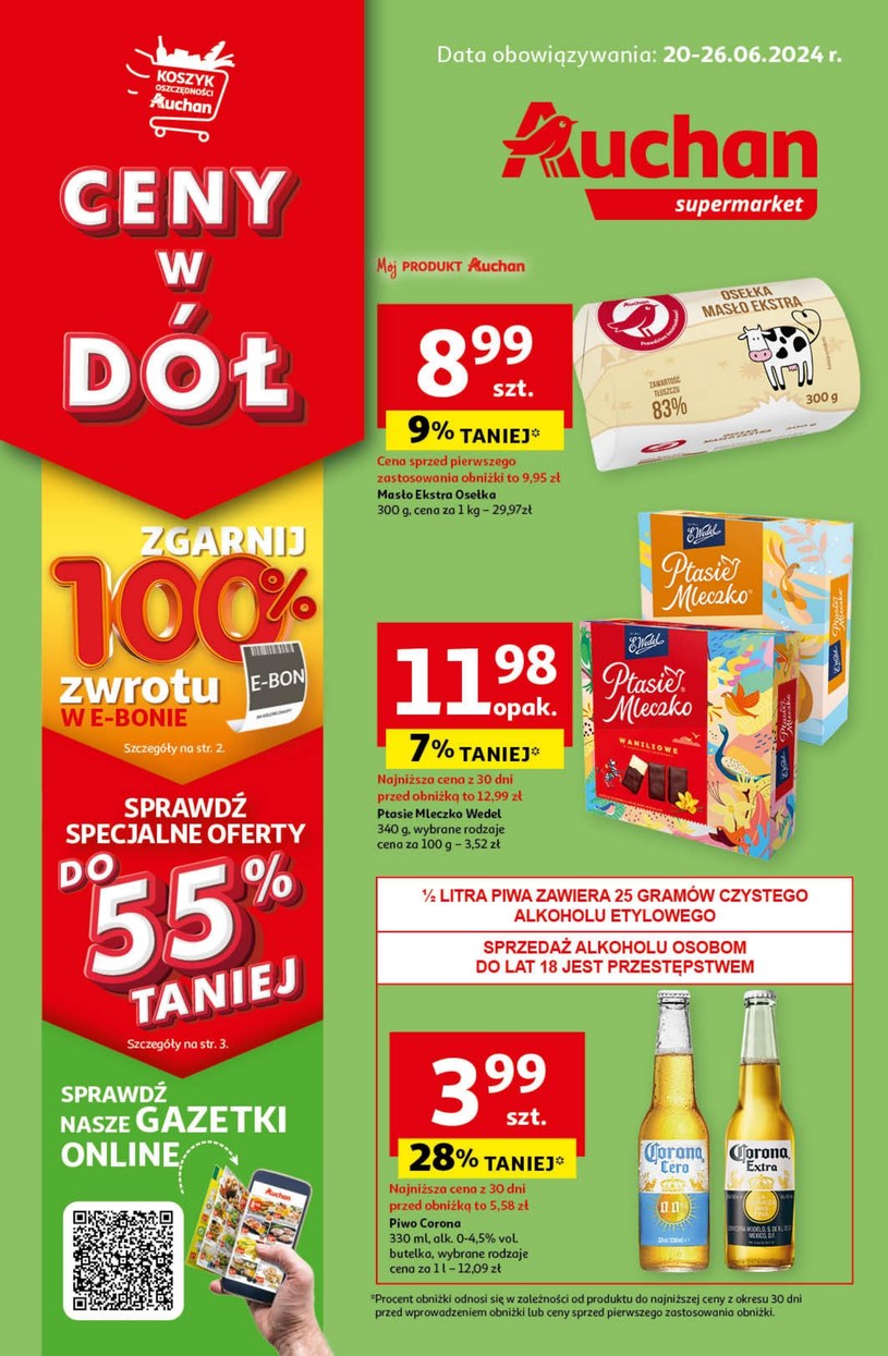 Gazetka promocyjna Auchan Supermarket - ważna od 20. 06. 2024 do 26. 06. 2024