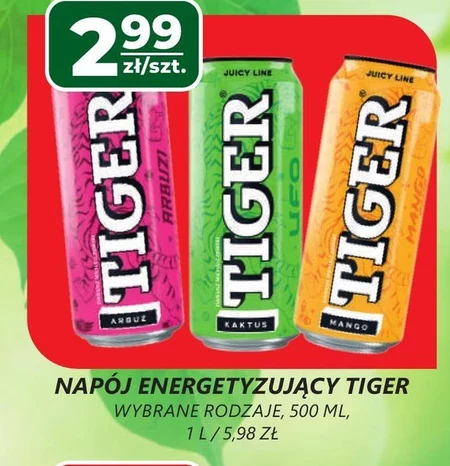 Tiger Bubble Gum Gazowany napój owocowy 500 ml