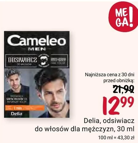 Cameleo Men Odsiwiacz do włosów czarnych i ciemny brąz