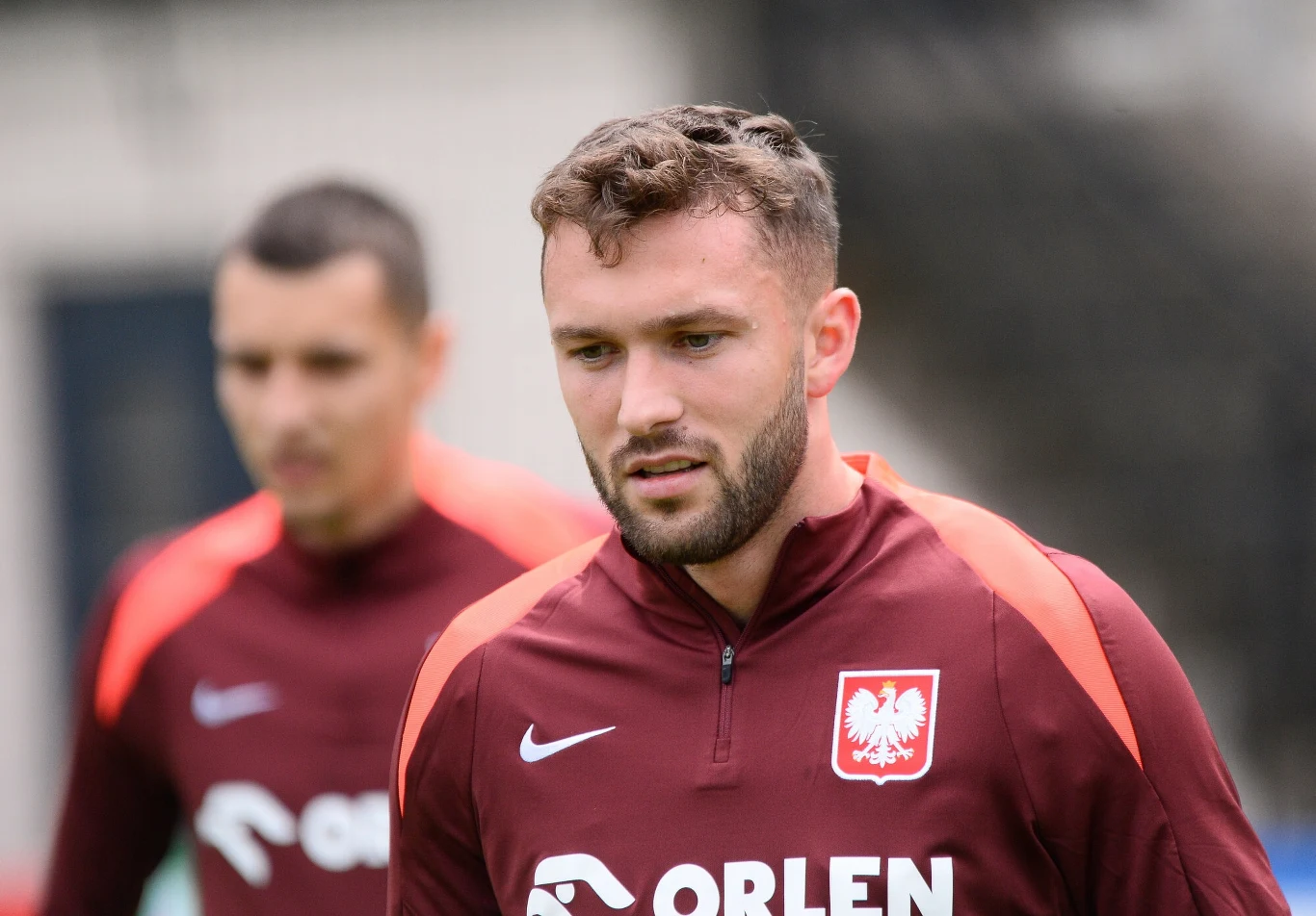 Sebastian Walukiewicz podczas treningu reprezentacji Polski Sebastian Walukiewicz podczas treningu reprezentacji Polski