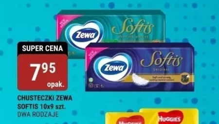 Zewa Softis Chusteczki higieniczne 10 x 9 sztuk