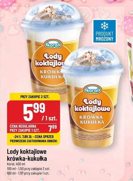 Koral Lody koktajlowe krówka-kukułka 400 ml