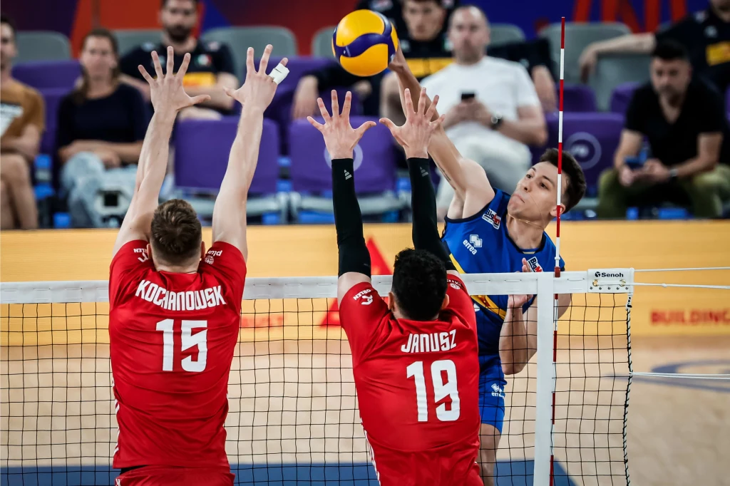 Polski blok w meczu z Włochami