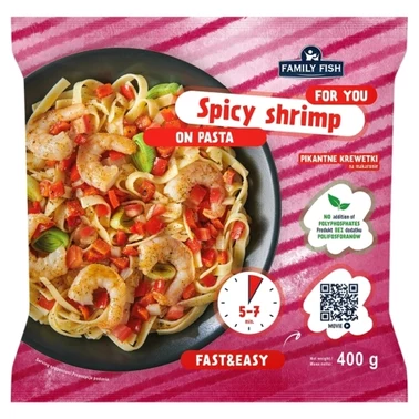 Family Fish Pikantne krewetki na makaronie 400 g - 0