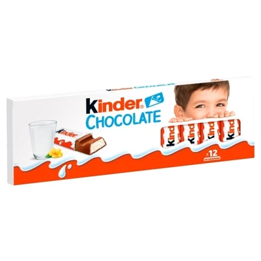 Kinder Chocolate Batonik z mlecznej czekolady z nadzieniem mlecznym 150 g (12 sztuk) - 0