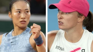 Zheng Qinwen i Iga Swiątek 