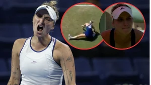 Marketa Vondrousova kontuzjowana w meczu z Anną Kalinską, 20.06.2024 r. - x.com/TheTennisLetter
