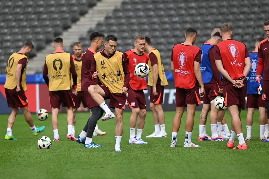 Reprezentacja Polski na treningu