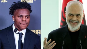 Od lewej IShowSpeed i premier Albani Edi Rama