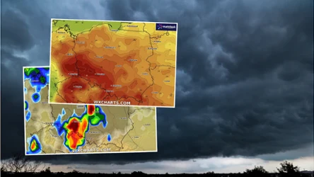 Wieczorem i w nocy do Polski wtargną potężne burze. Przyniosą ulewy, kilkucentymetrowy grad i wichury. Mogą się pojawić trąby powietrzne