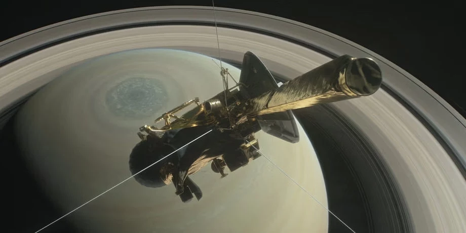 Sonda Cassini, która badała Saturna przez wiele lat.