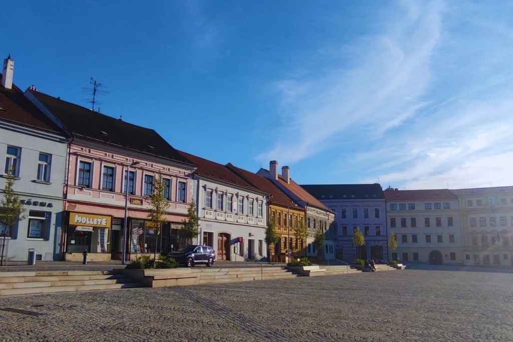 Rynek w miejscowości Trzebicz w Czechach