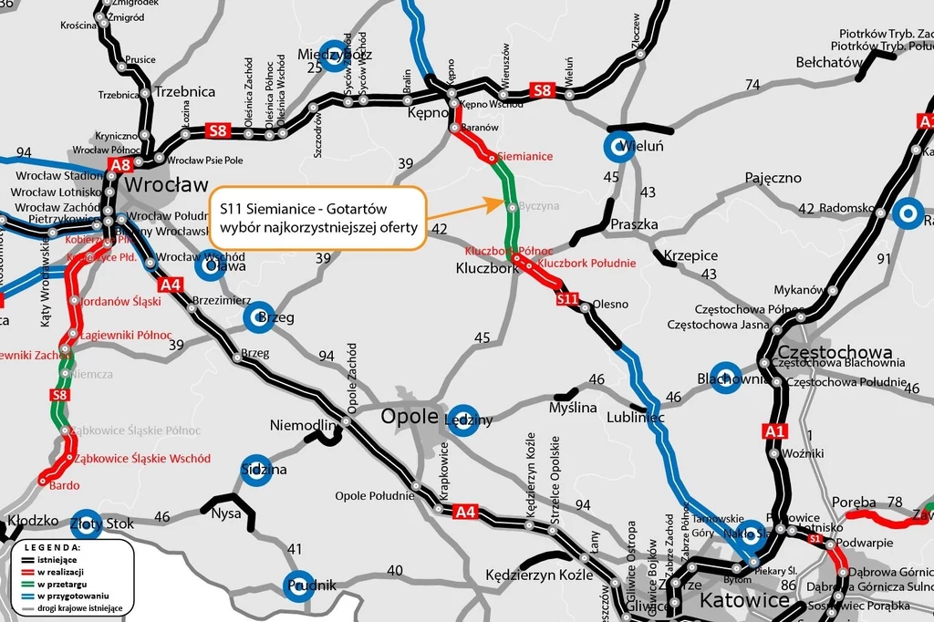 Coraz bliżej podpisania umowy na stworzenie kolejnego odcinka S11. W przyszłości cała trasa pozwoli na przejechanie z Kołobrzegu na Śląsk w pięć godzin.
