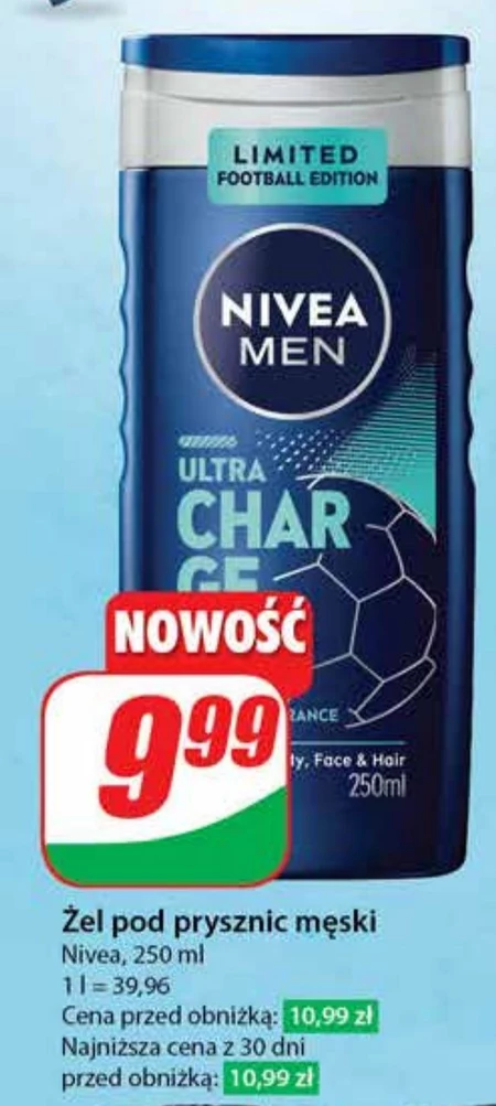 Nivea MEN Żel pod prysznic 3w1 Cool Marine do twarzy ciała i włosów 250ml