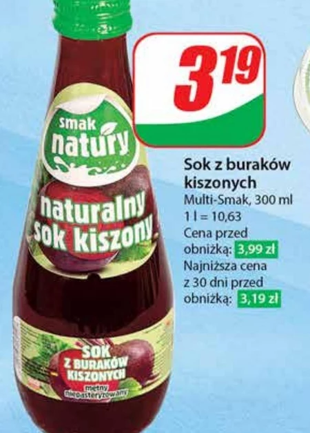 Sok z kiszonych buraków Smak Natury