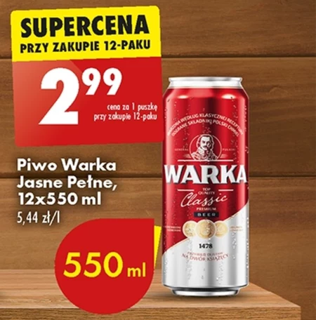 Warka Classic Piwo jasne 500 ml